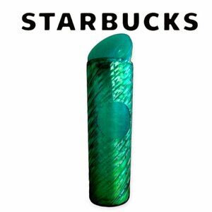 Starbucks Iridescent Green Blue Teal Twist Tumbler Holiday 2022 NWT Collectors